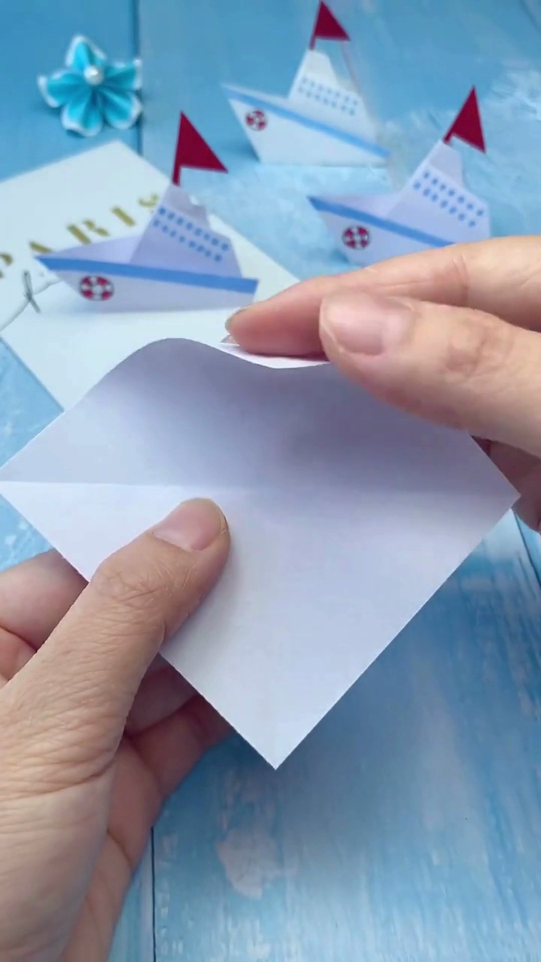 DIY Origami Cruise Ship - Step 1