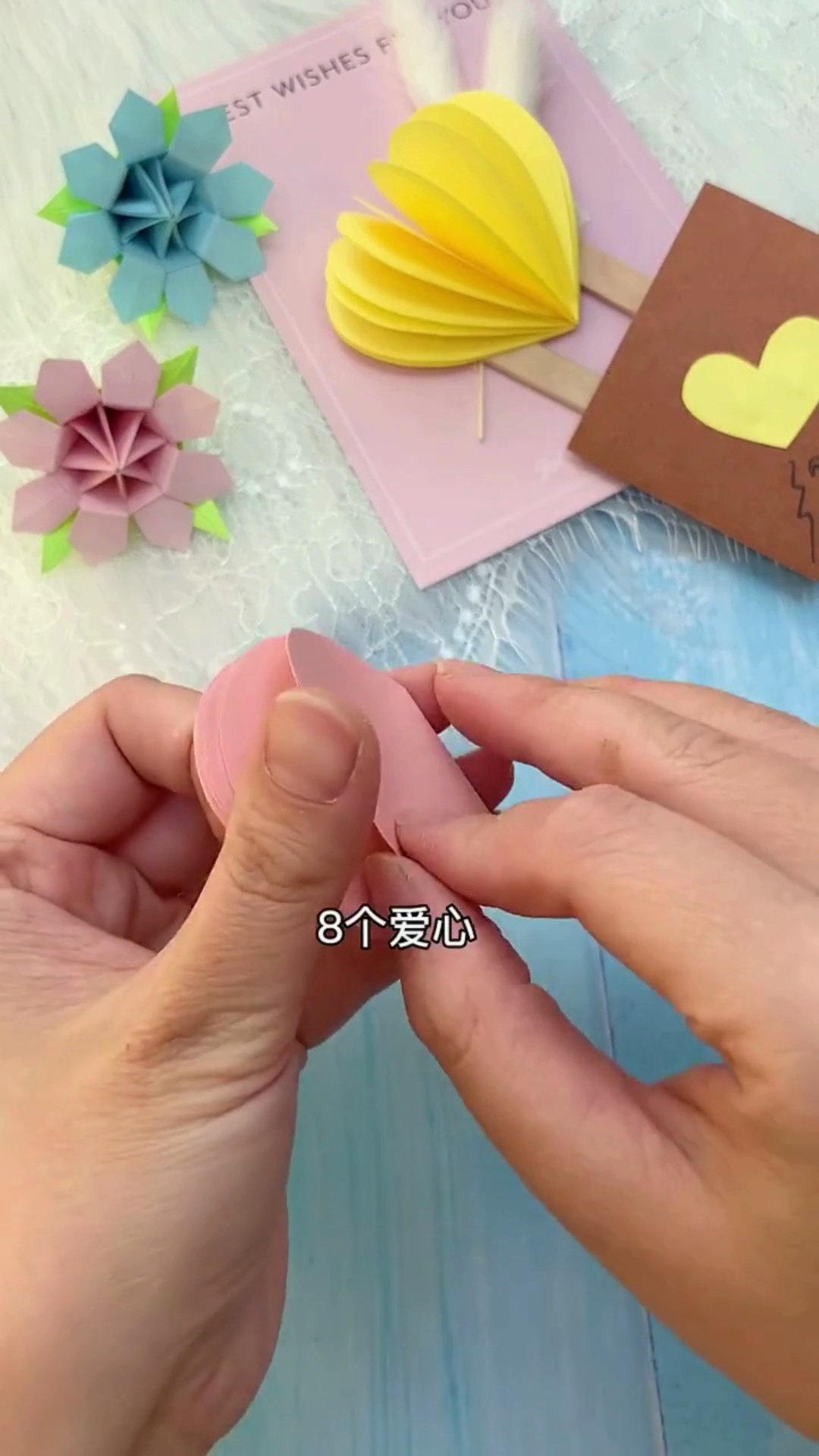 Easy DIY 3D Paper Heart Hot Air Balloon (5-Minute Kids Craft & Gift Card) DIY 3D Paper Heart Hot Air Balloon - Step 2
