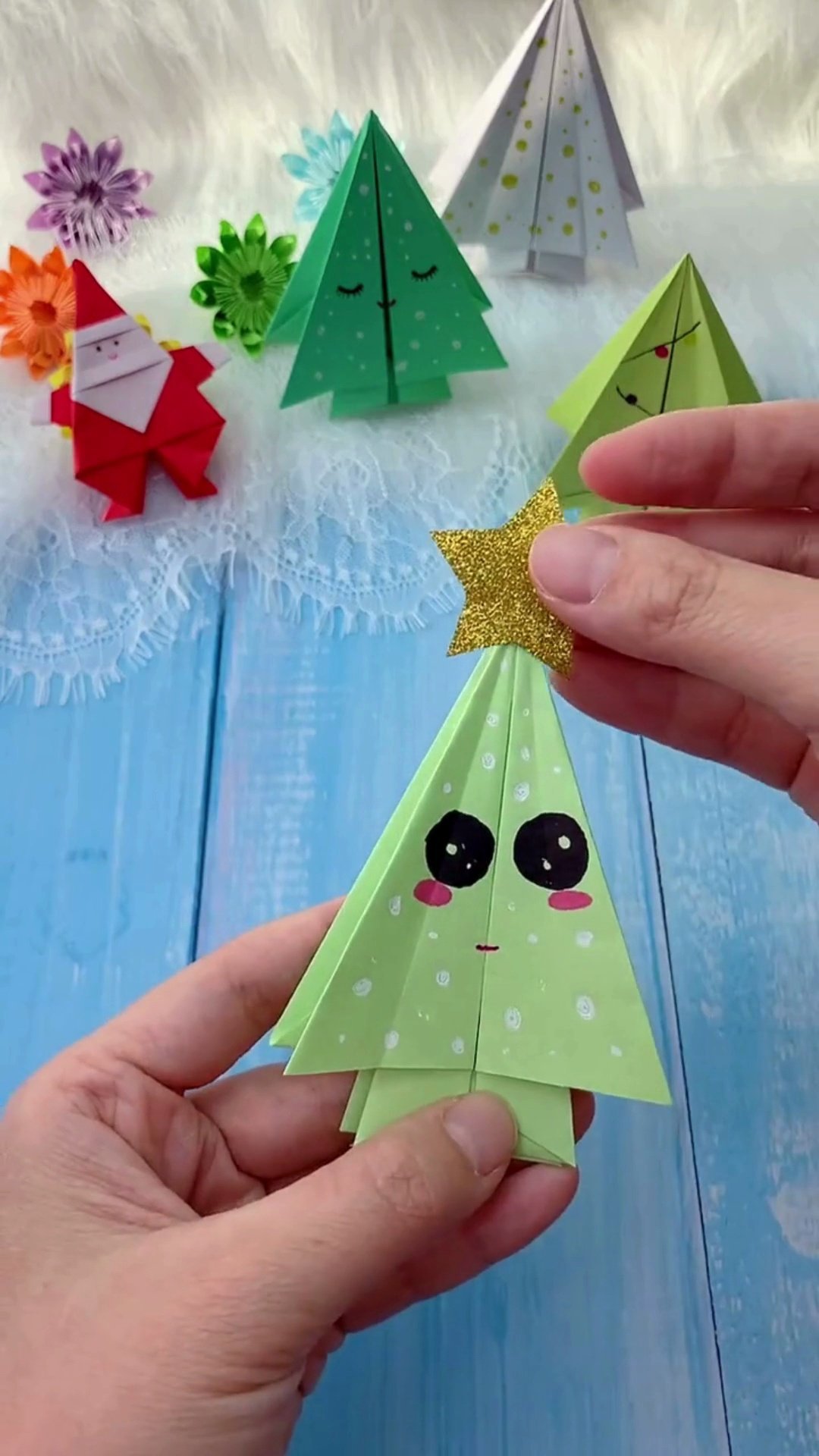 Easy DIY 3D Origami Christmas Tree (Cute Folded Holiday Decor) DIY 3D Origami Christmas Tree - Step 6